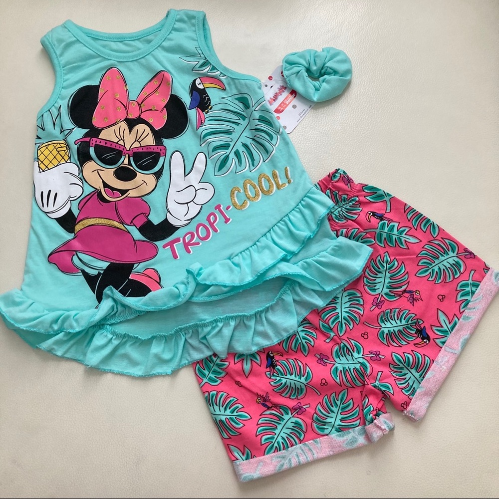 Disney Minnie Mouse tropical shorts set 2188